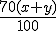 \frac{70(x+y)}{100}